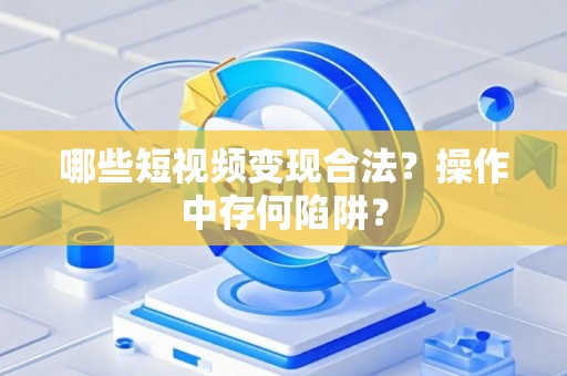 哪些短视频变现合法？操作中存何陷阱？